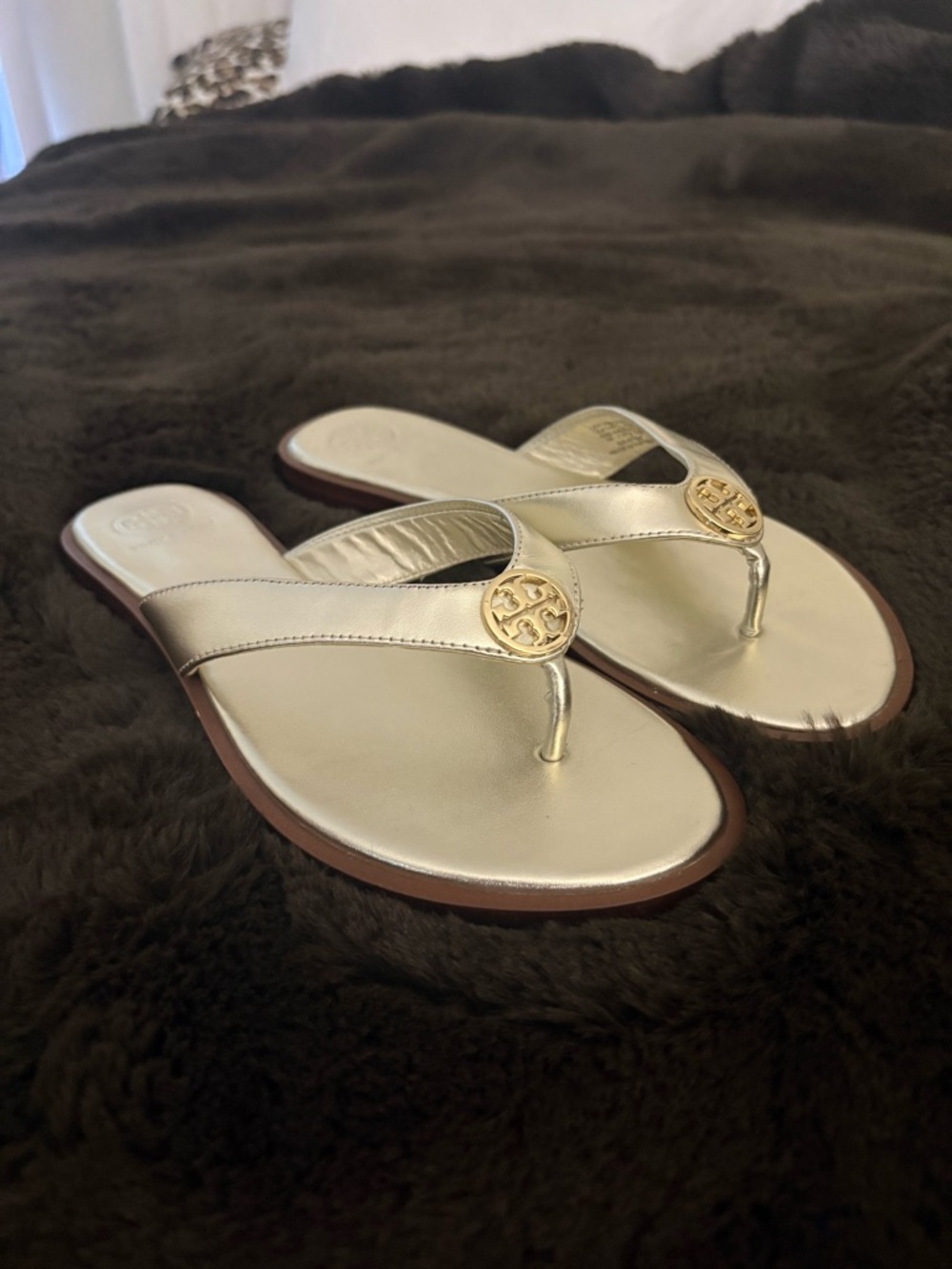 Tory Burch champagne gold sandals